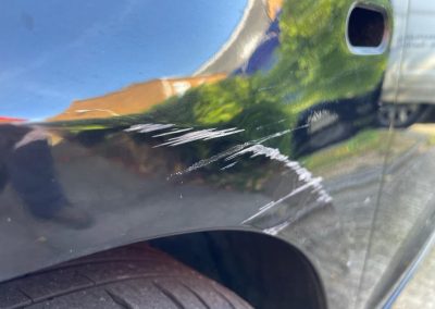Car paint scratch