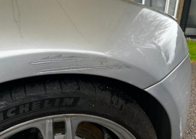 Car paint scratch