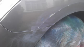 Car paint scuff