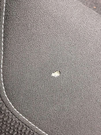 Car seat hole